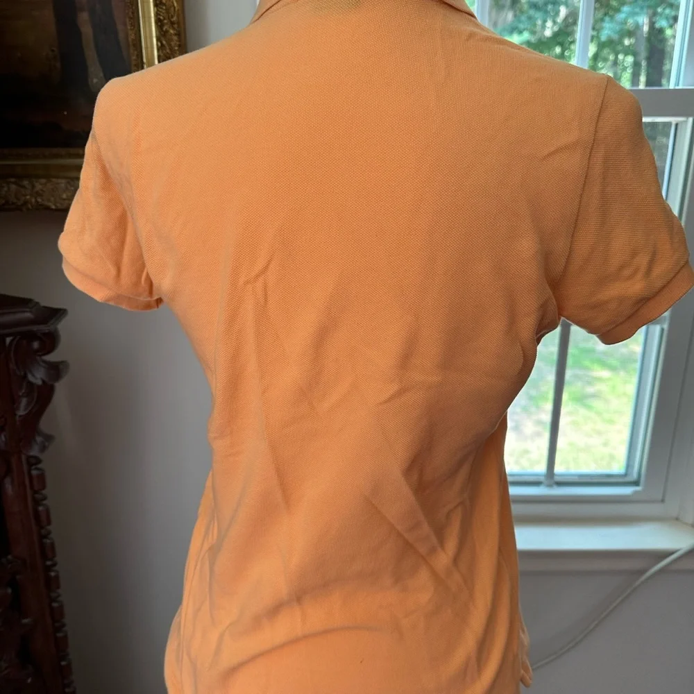 Ralph Lauren Orange Polo with Mint Green Logo
